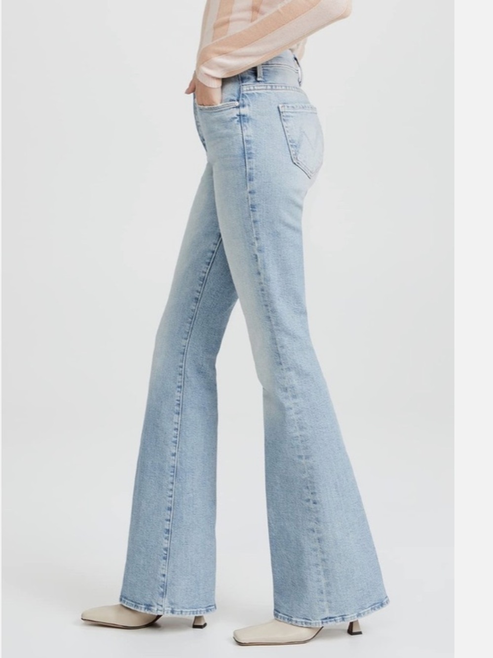 MOTHER the stunner cruiser, bless you blue - Classic High-Rise Denim